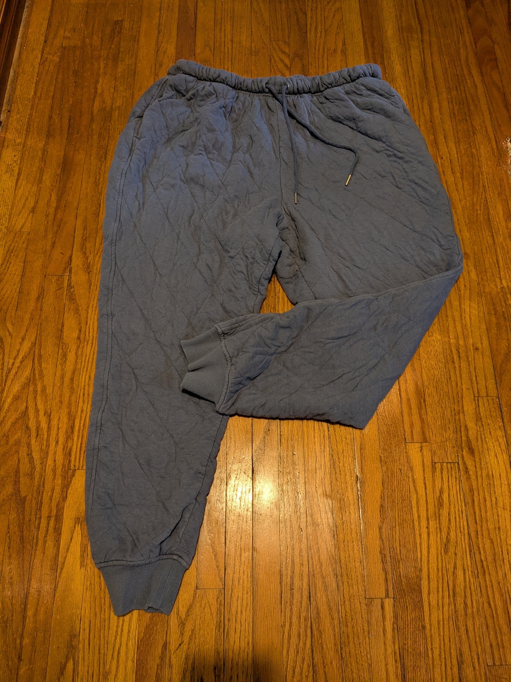 Old Navy Quilted Slate Blue Jogger Pants